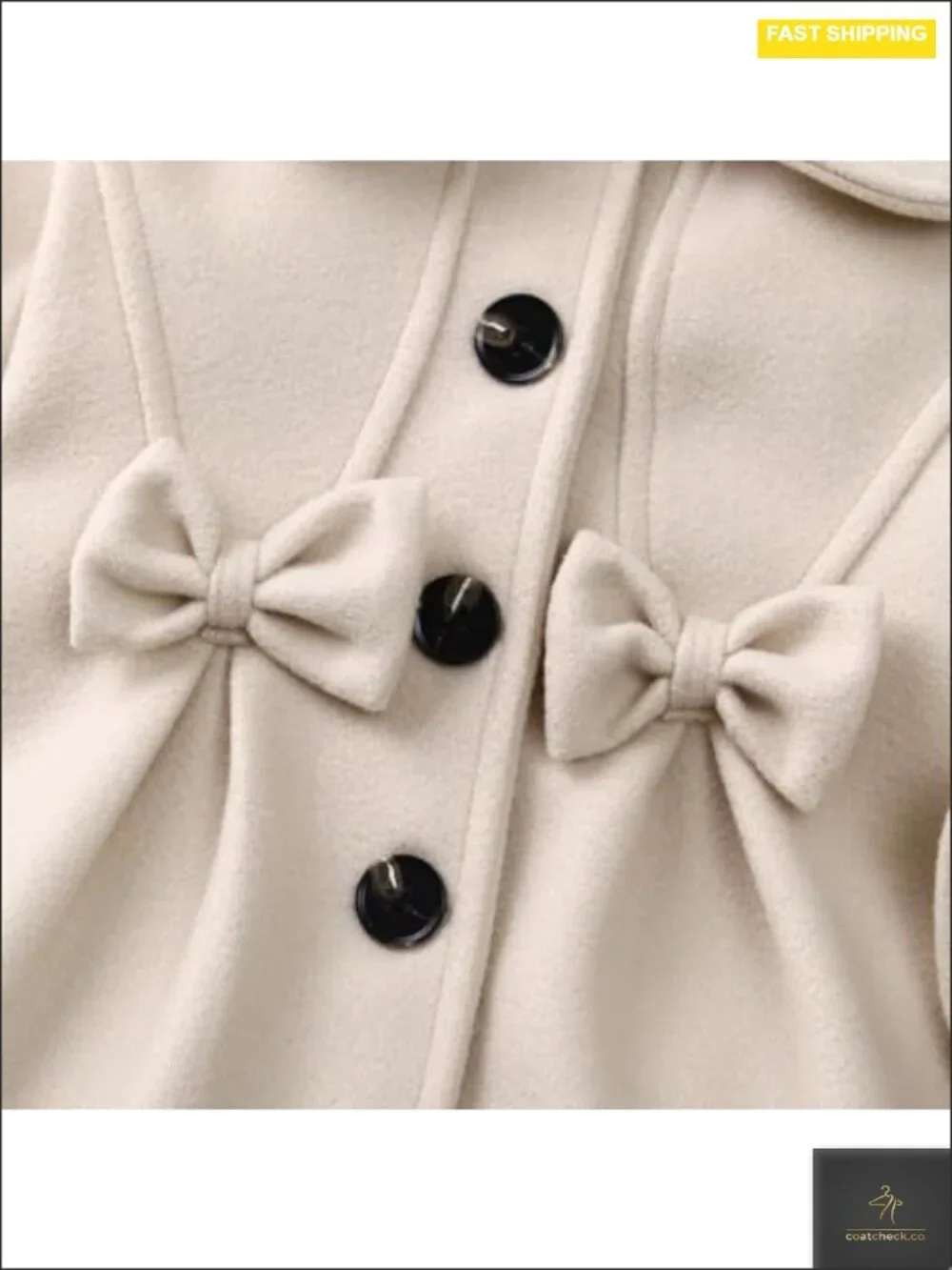 Toddler Baby Girls Wool Blend Coat Long Sleeve A-Line Jacket Fall Winter